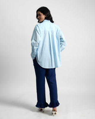 Aura Bow Detail Shirt in Cotton