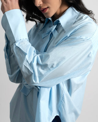 Aura Bow Detail Shirt in Cotton