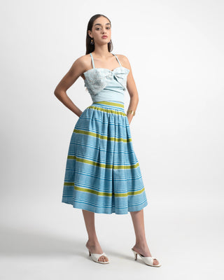 Indira Bow Detail Crop Top in Silk Faille