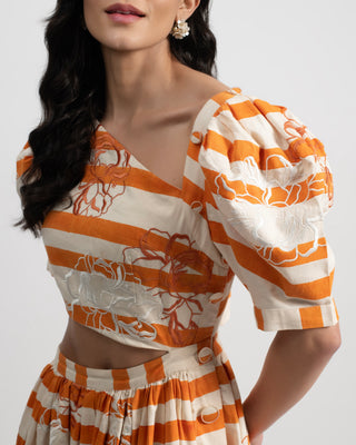 Filoli Cut-Out Midi Dress in Cotton