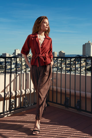Earthbound Pleated Wool Pant