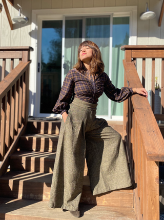 Organic Cotton Full Sleeve Plaid Top