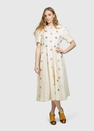 Organic Cotton Embroidered Dress - AGAATI