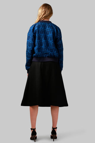 Black A-line Midi Skirt - AGAATI