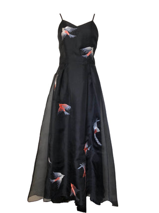 Whispering Wings Silk Organza Embroidered Dress