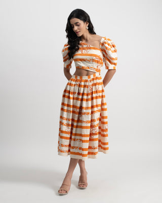 Filoli Cut-Out Midi Dress in Cotton
