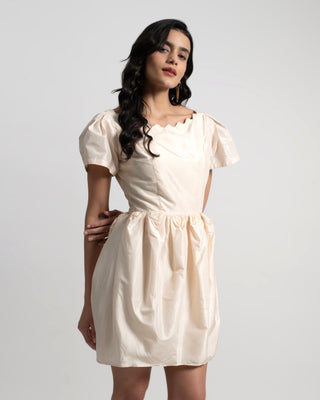 Mirabell Scalloped Petal Dress in Silk Taffeta