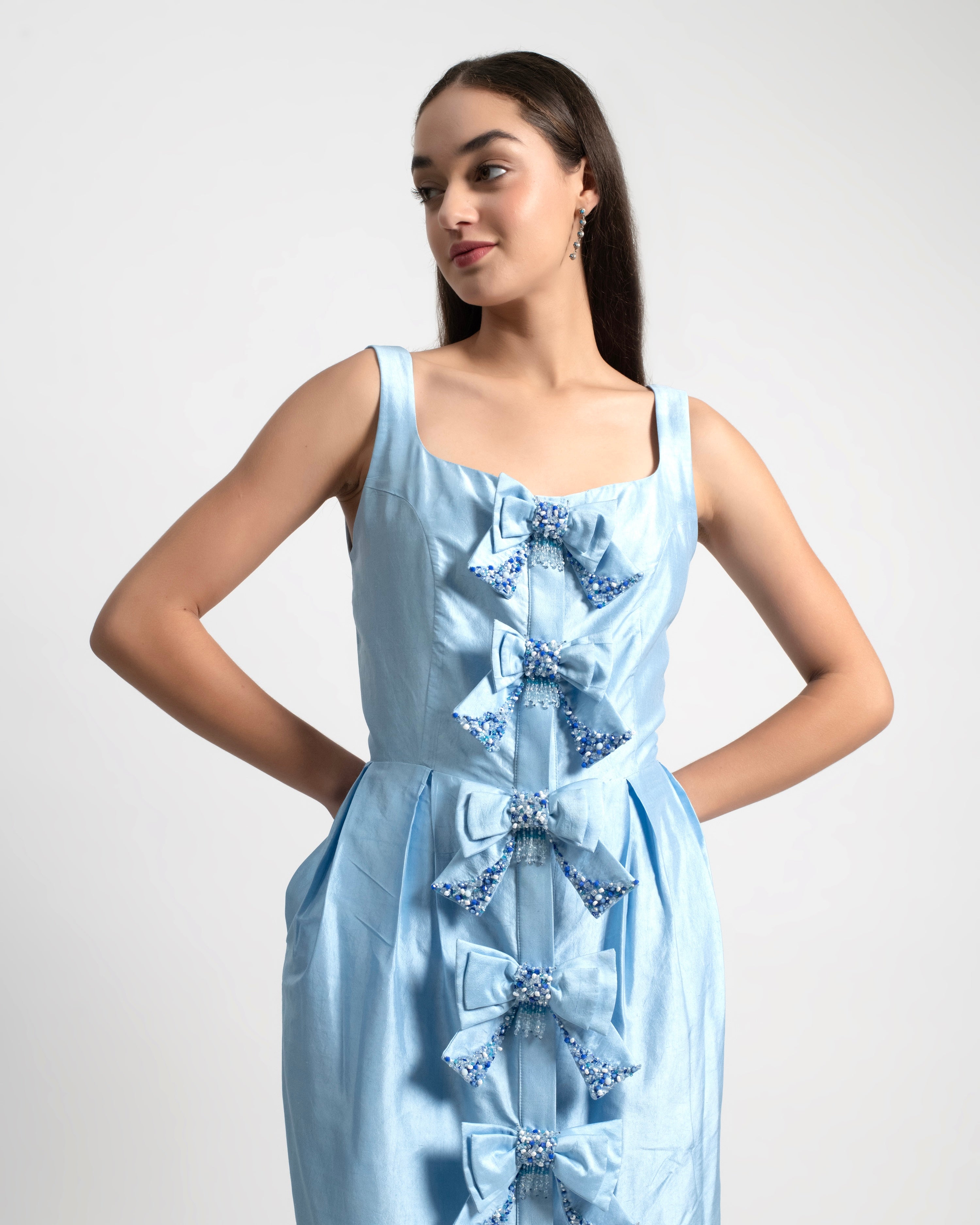 silk dupioni dresses The Chloe Dress in Black Silk Dupioni Black / XS