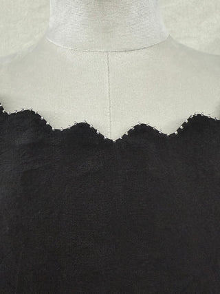 Hand-Beaded Scalloped Silk Organza Dress