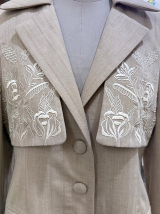 Embroidered Trench Coat