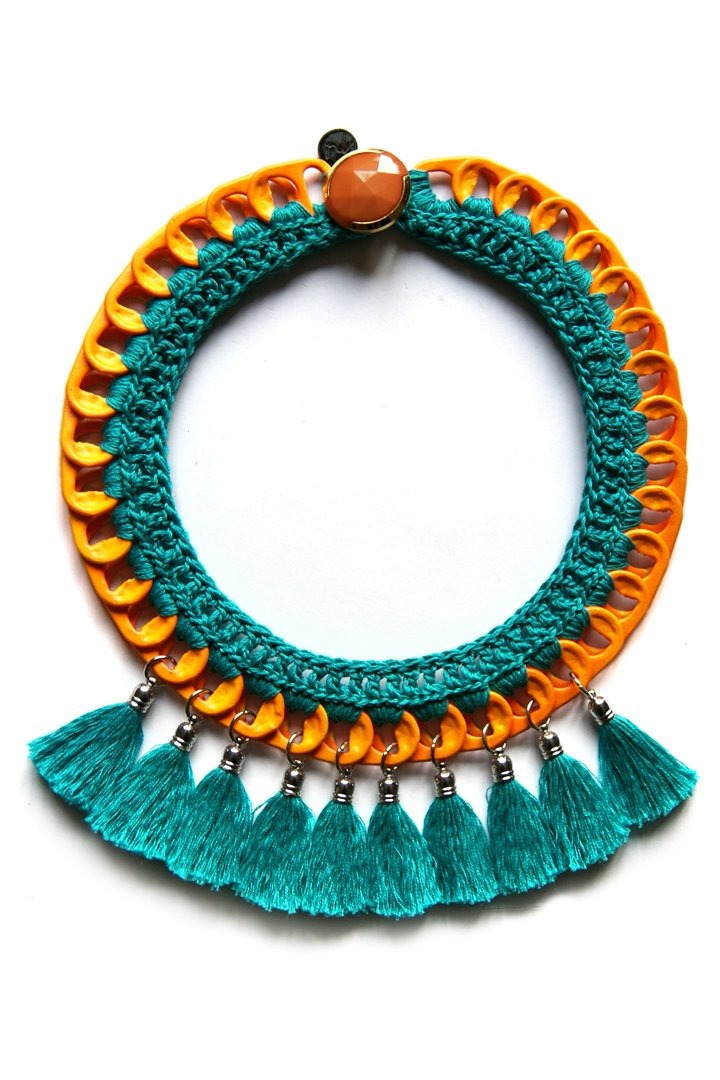 Upcycled Handmade Tassel Necklace