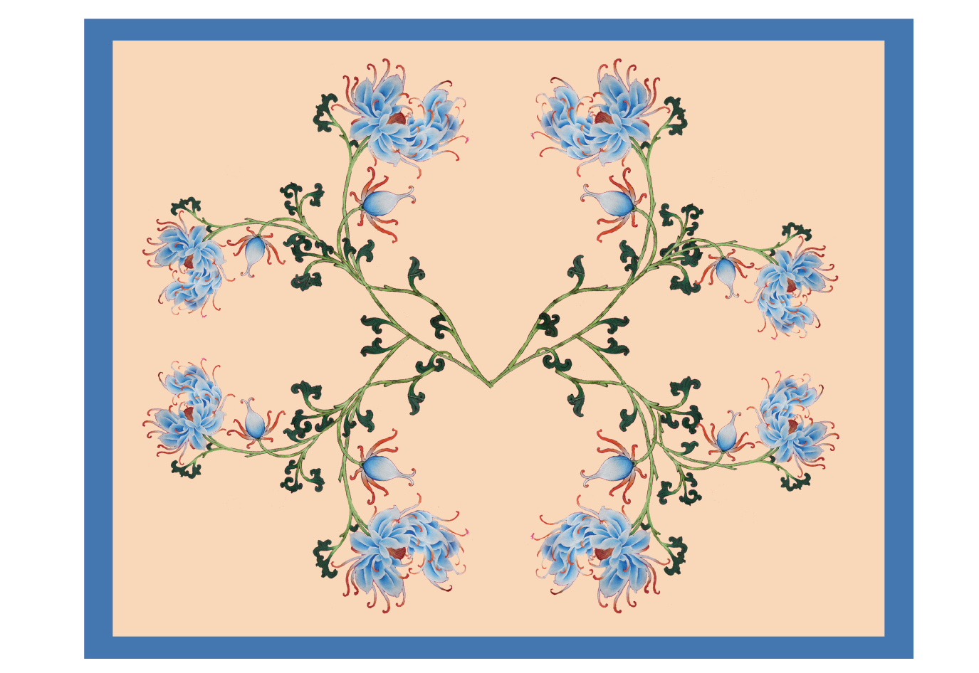 Floral Print Silk Scarf - AGAATI