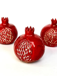 Holiday Pomegranate Decorative Ceramic Set of 3