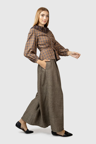 Wide Leg High Waist Pant - AGAATI