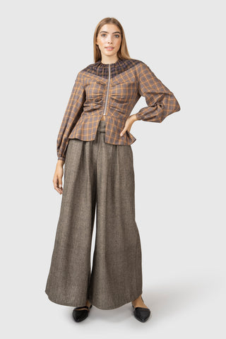 Wide Leg High Waist Pant - AGAATI