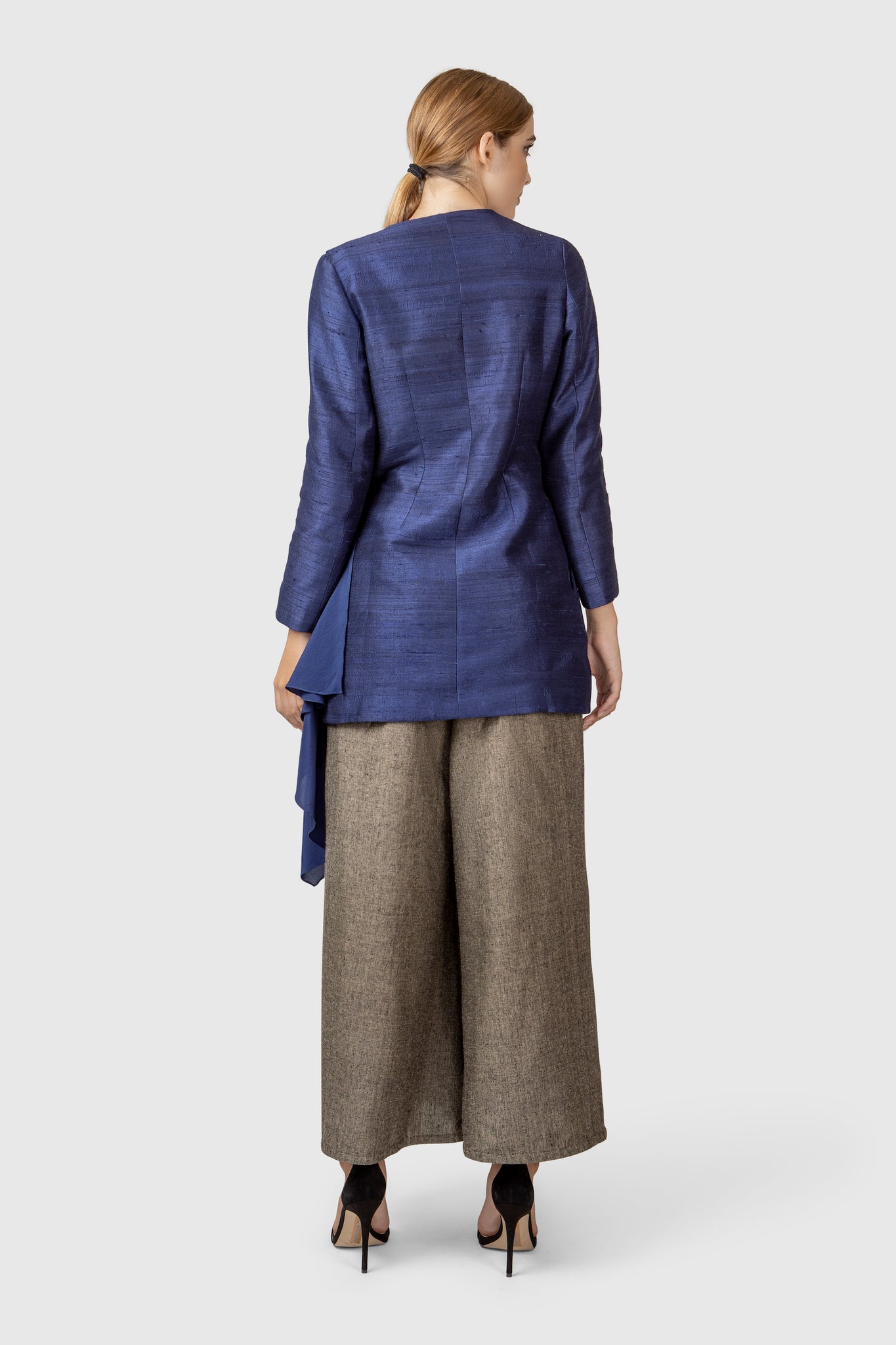 Silk Blazer Coat Dress - AGAATI