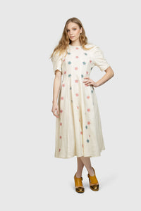 Organic Cotton Embroidered Dress - AGAATI