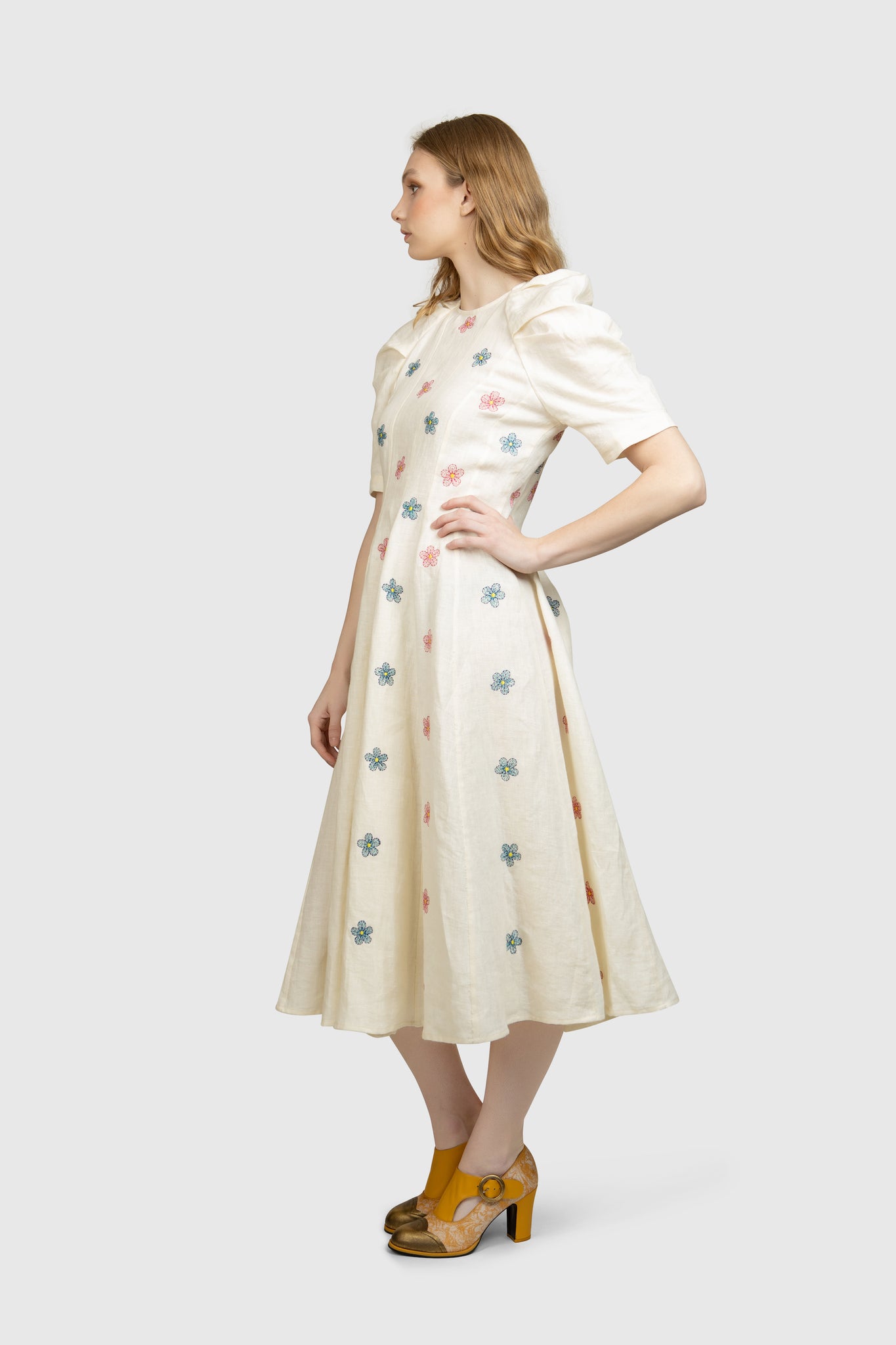 Hand Block Printed Triple Pattern Cotton Dress – TJORI