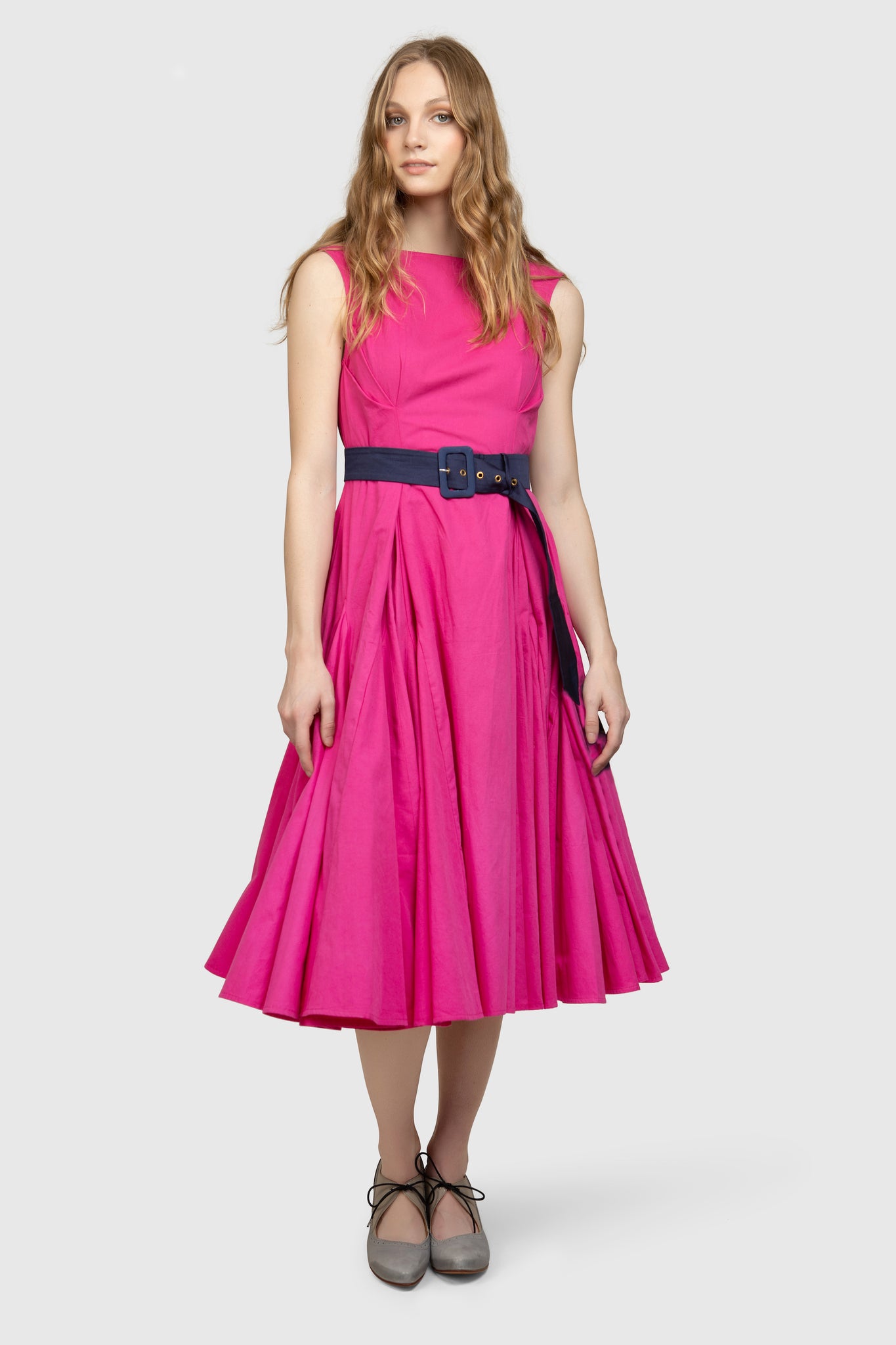 Womens Round Neck Short Sleeve Stretch Cotton Side Pocket A-line Fit & Flare  Dress - Walmart.com