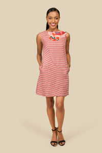 Stripe Cotton Dress - AGAATI