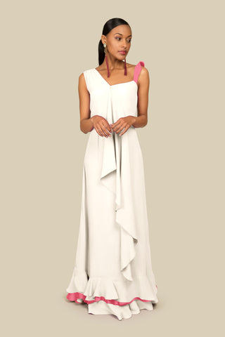 Ruffled Beauty White wedding Dress