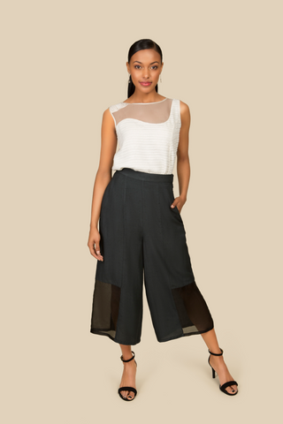 White Cotton Sleeveless Top - AGAATI