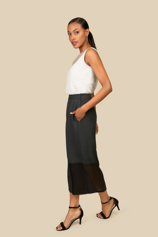 White Cotton Sleeveless Top - AGAATI