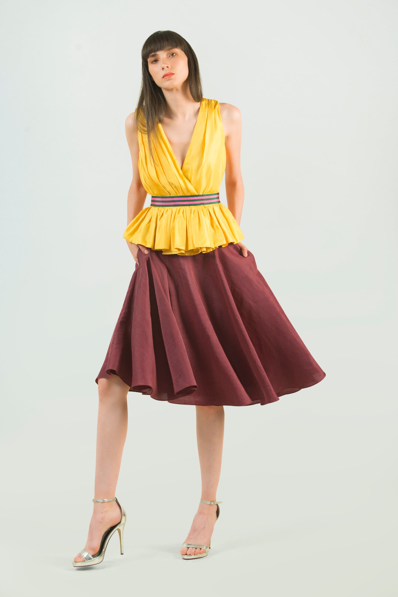 Hemp Silk Circle Skirt - AGAATI