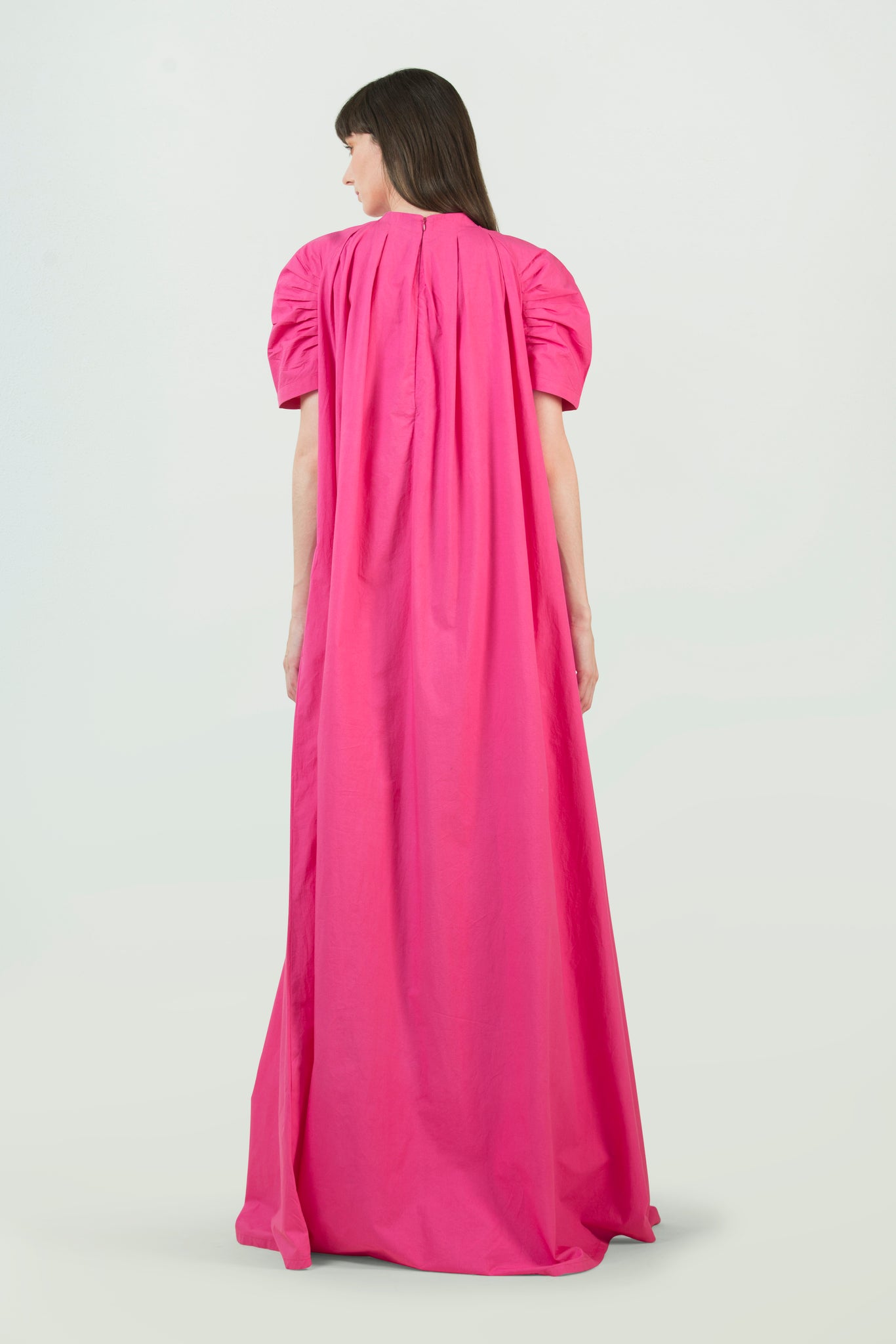 Pink Supima Cotton Long Dress - AGAATI