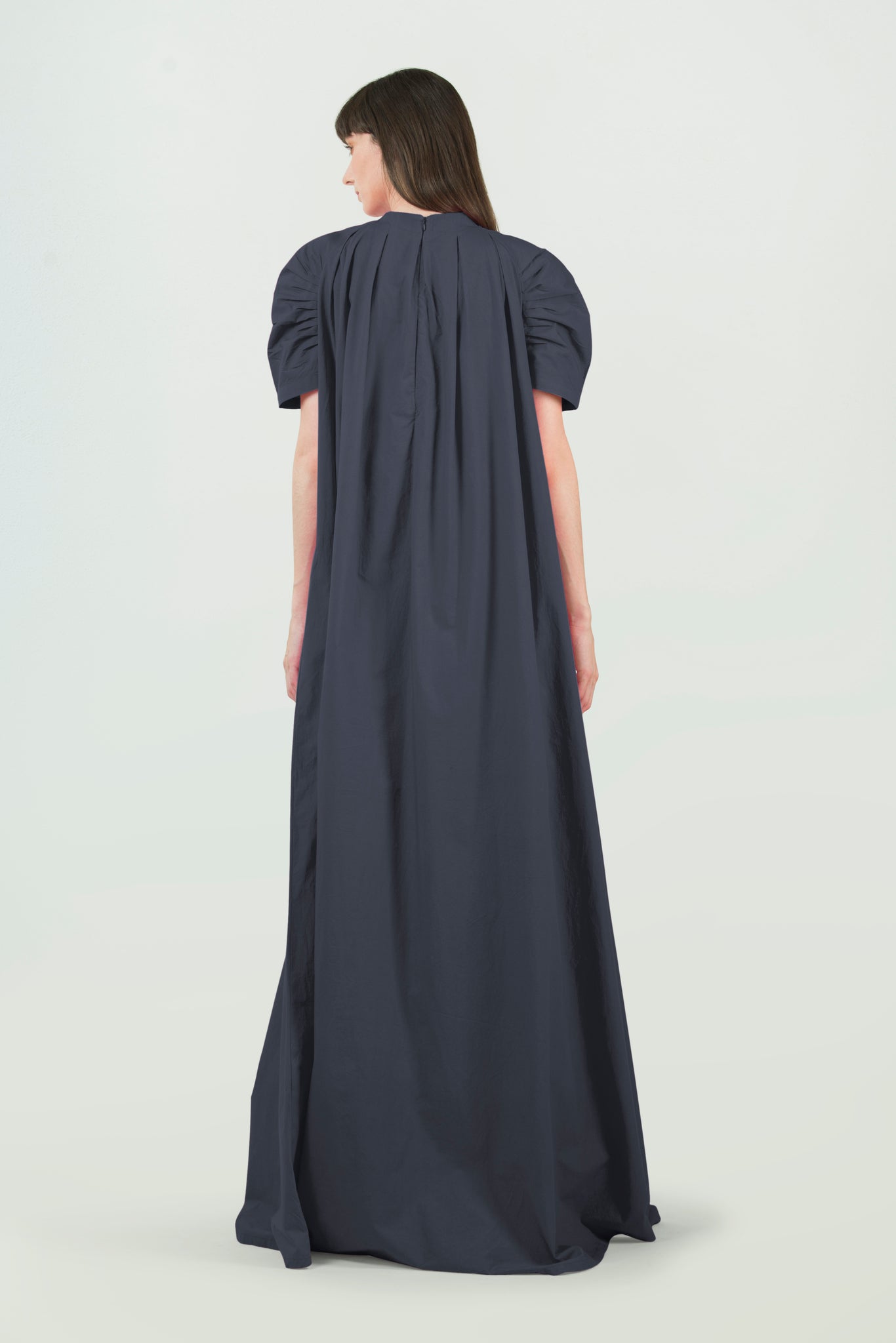 Supima Cotton Long Black Dress - AGAATI