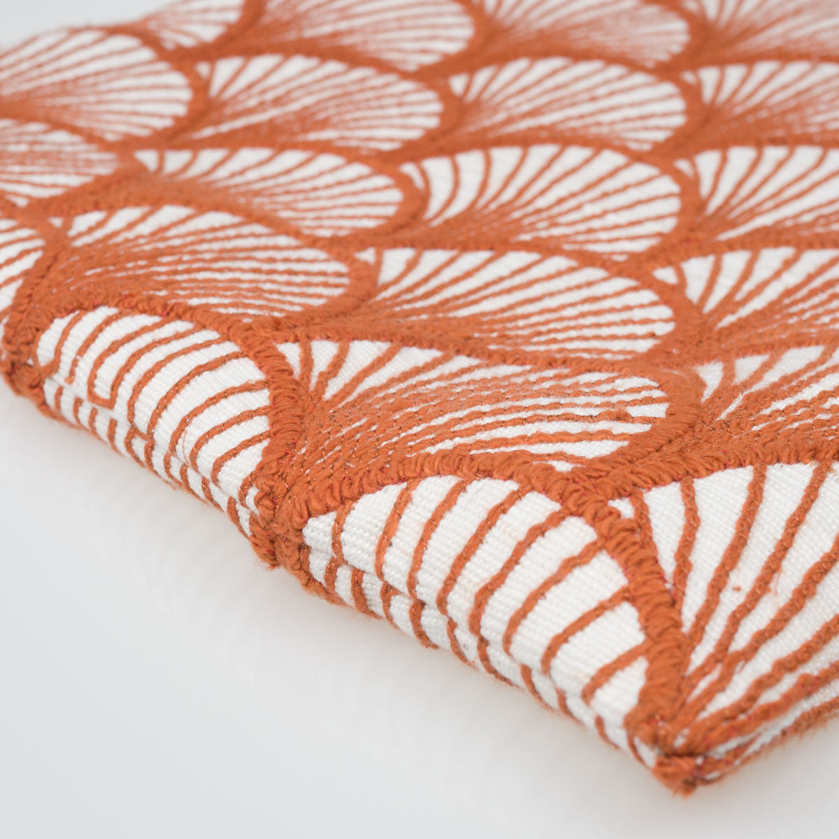 Unique Embroidered Orange Tote Bag