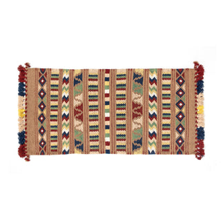 Kutch Native Sheep Wool Nomad Accent Rug with Natural Dyes-Splash of Colors