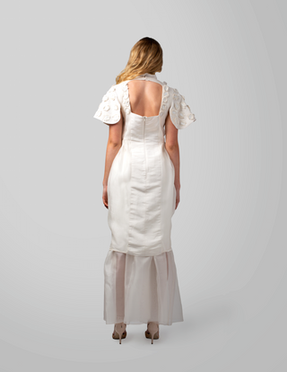 Hand Embroidered Wedding Dress - AGAATI