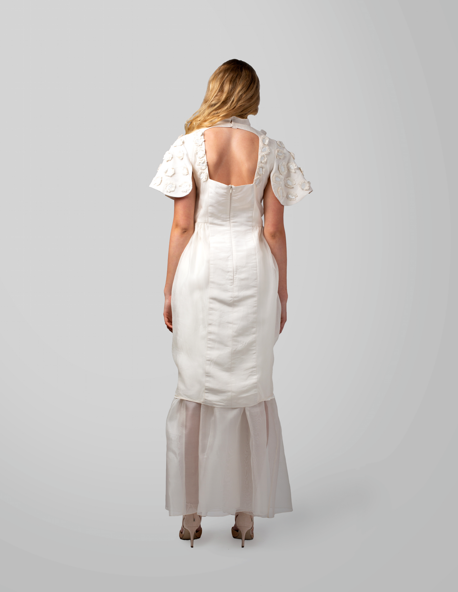 Hand Embroidered Wedding Dress - AGAATI