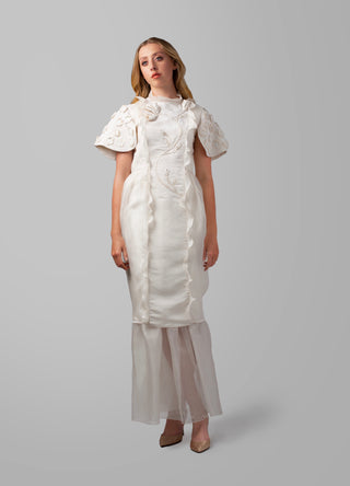 Hand Embroidered Wedding Dress - AGAATI