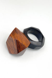 Hand Carved Wooden Ring - AGAATI