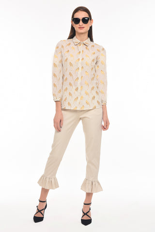 Summer shirt with bird patterns - AGAATI