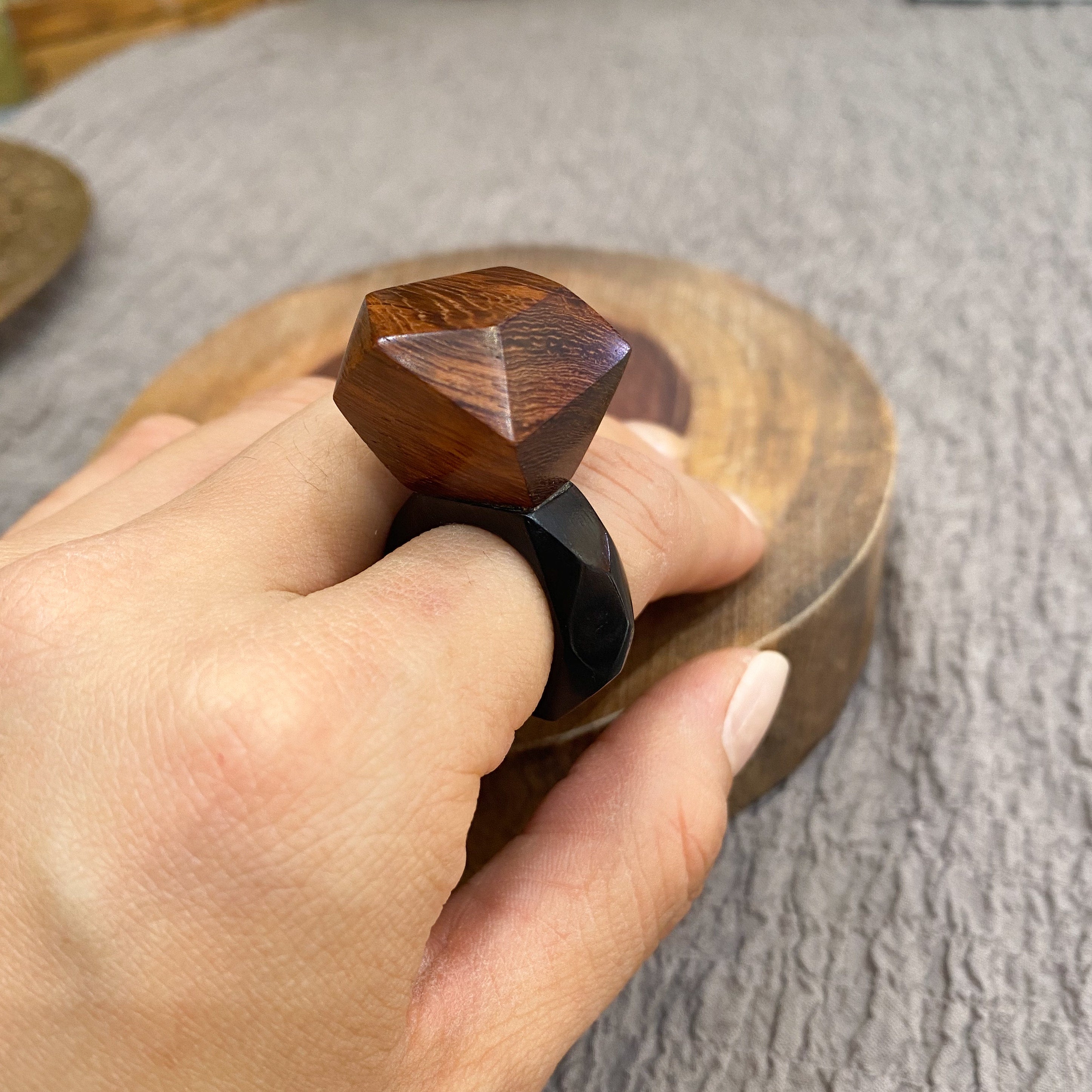 Wood Ring  Wild Hand