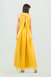 Long Yellow Cocktail Dress - AGAATI